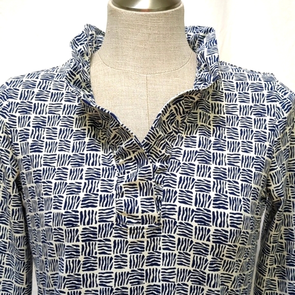 J. McLaughlin "Durham" Catalina Cloth Ruffled Top Size Small - Picture 2 of 8